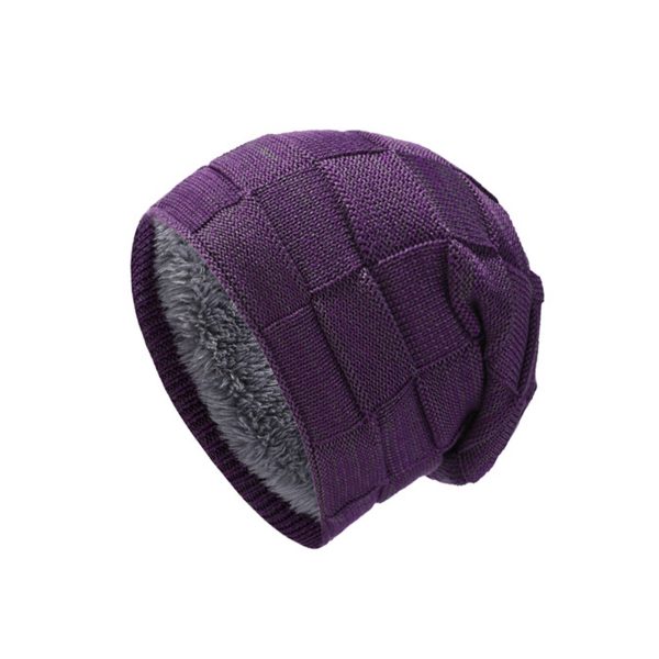 Men Lined Knit Warm Thick Binie Hat - Image 13