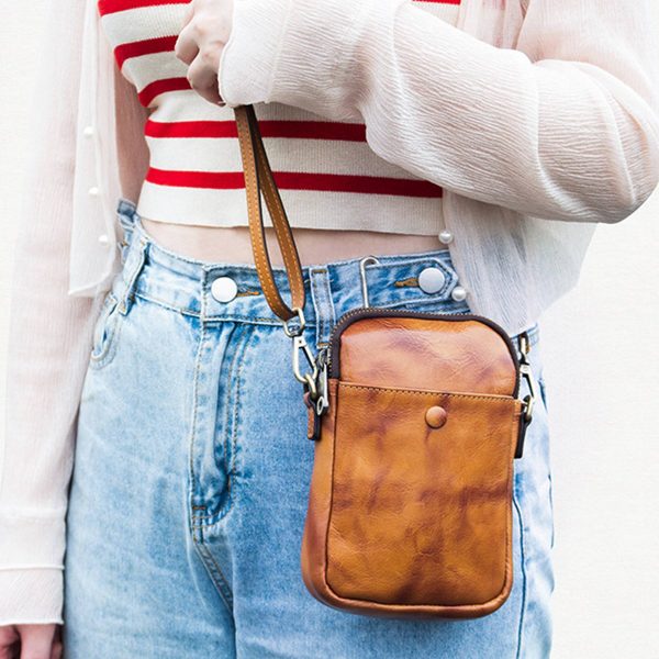 Pu leather Small Cellphone Purse crossbody Bag for women