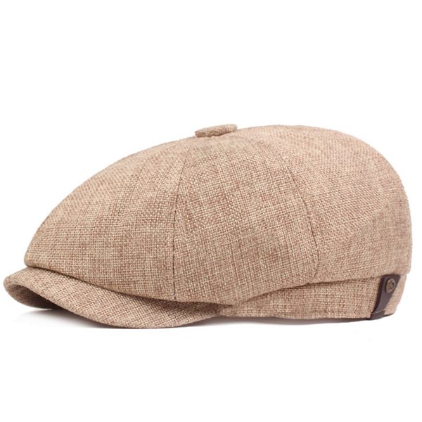 Men's Cotton and Linen Newsboy Cap