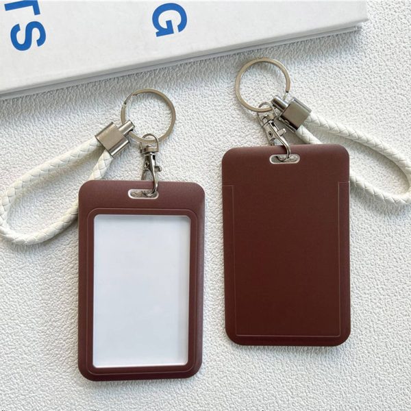 Plastic Name Tag Holder With Key Chain - Image 2