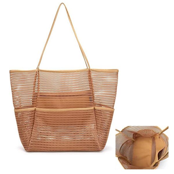 Nylon Foldable Swim Large Beach Tote Bag - Image 4