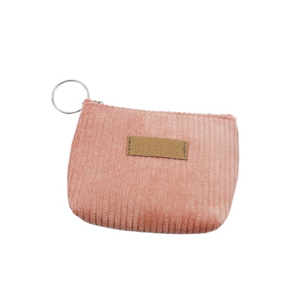 Compact Durable Hand Held Canvas Wallet w/ Zipper Closure