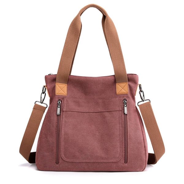 Canvas Multi-pocket Tote Bag - Image 5