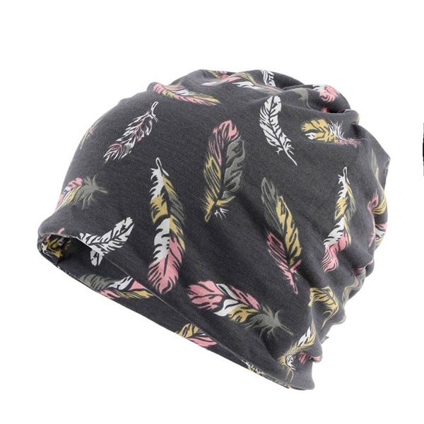 Women's Soft Stylish Acrylic Caps w/ Floral Print - Image 4