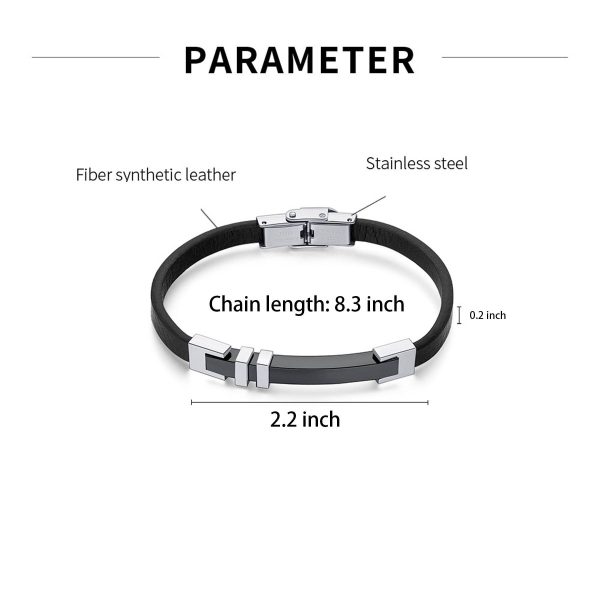 Men's versatile leather bracelet - Image 3