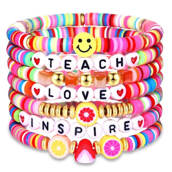 Plastic Colorful soft earthenware pendant bracelet - Image 5