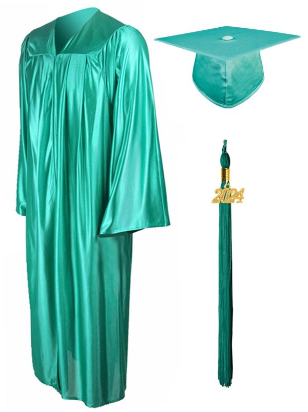 Shiny Graduation Gown Cap Tassel Set - Image 6