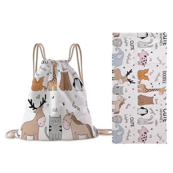 Folding Beach Towel w/ Drawstring Bag - Image 2