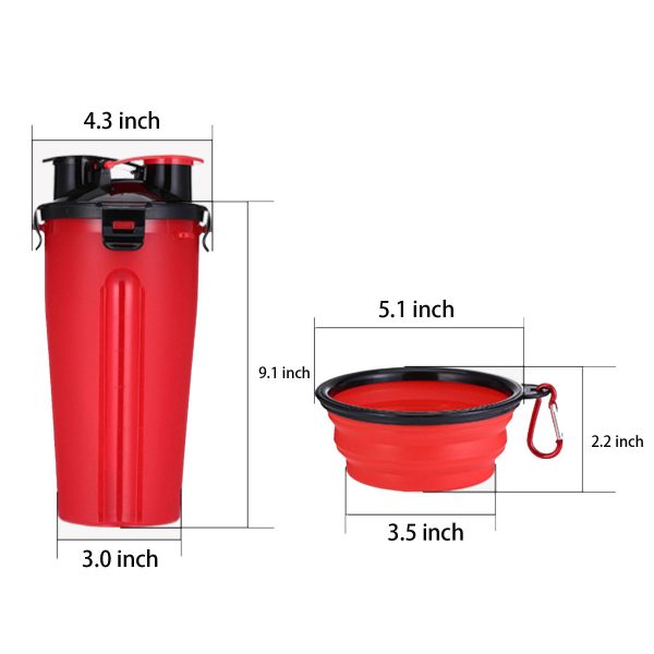 Portable pet dual-purpose water and food cup - Image 5