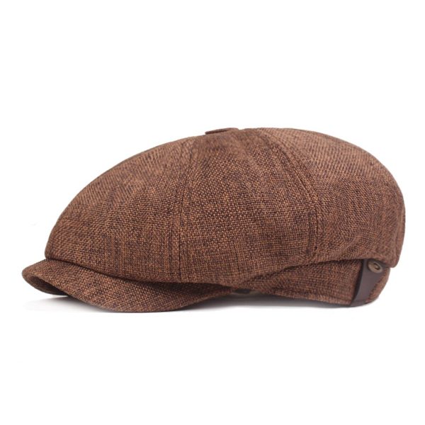 Men's Cotton and Linen Newsboy Cap - Image 2