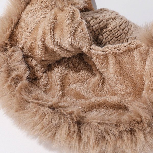 Women winter cover ear antler knit hat - Image 7