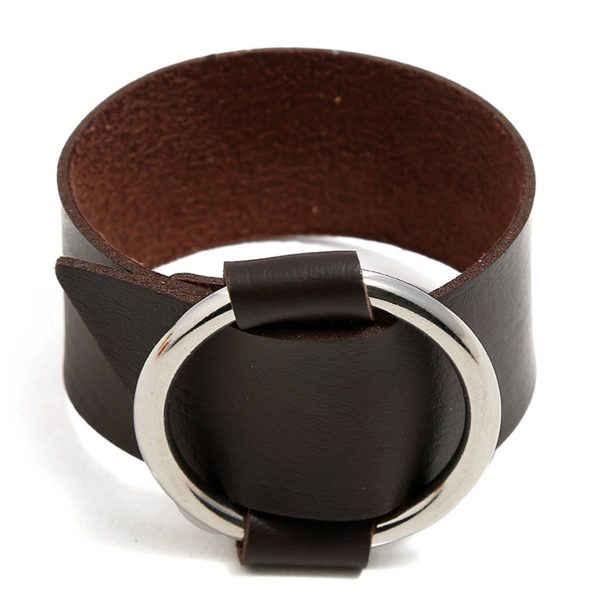 PU Simple punk trend hoop bracelet