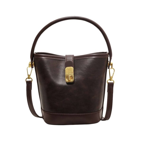 PU Tote Bag w/ Adjustable Strap and Lock Closure