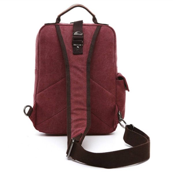 Large Capacity Canvas Crossbody Backpack for Business Travel - Image 7