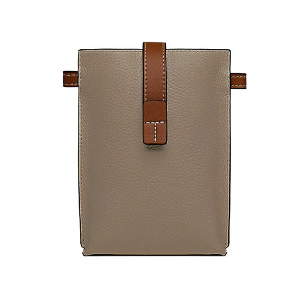 Genuine Leather Simple shoulder cross-body pouch bag - Image 2