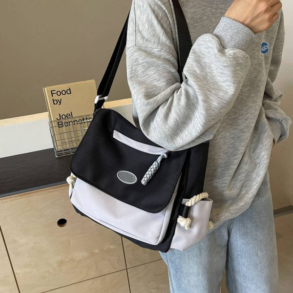 Lightweight Polyester Messenger Bag w/ Campus Style - Image 6