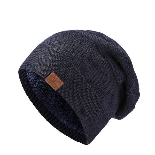 Solid Color Beanie Winter Warm Knitted Hat - Image 4