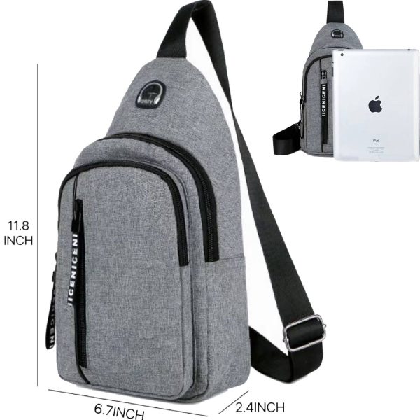 Small Water Resistan Crossbody Waist Bag With Earphone Hole - Image 4
