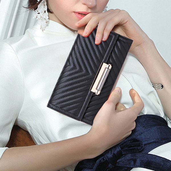 Genuine Leather Embroidered Multifunctional Wallet - Image 3