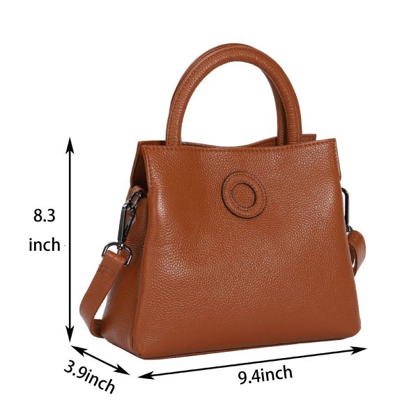 Genuine Leather large capacity stylish Bucket tote bag - Image 6