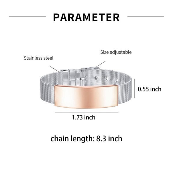 Retro adjustable stainless steel bracelet - Image 5