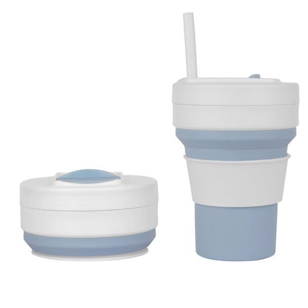 11 Oz Folding Travel Mug W/ Straw - Image 5