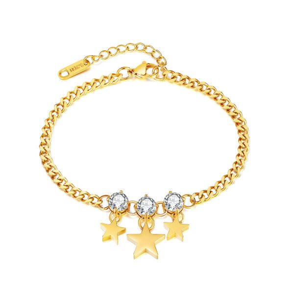 Five pointed star titanium steel bracelet - Image 2