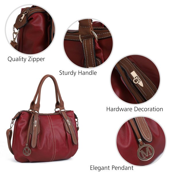 PU leather large Tote Crossbody bag for woman - Image 5