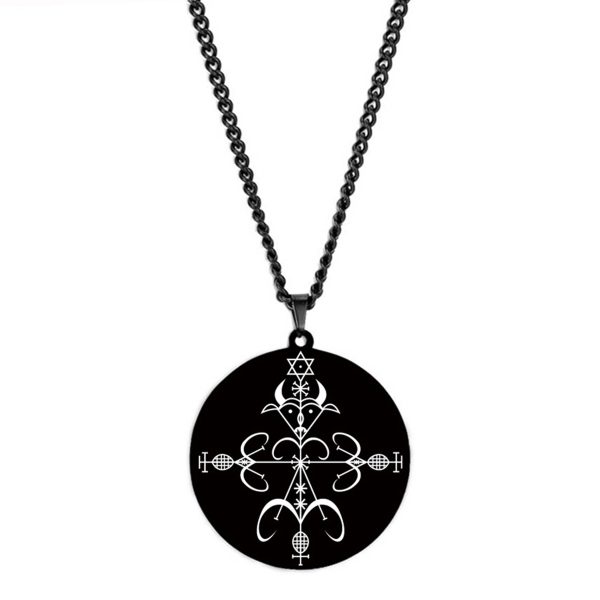 Stainless steel symbol amulet pendant necklace