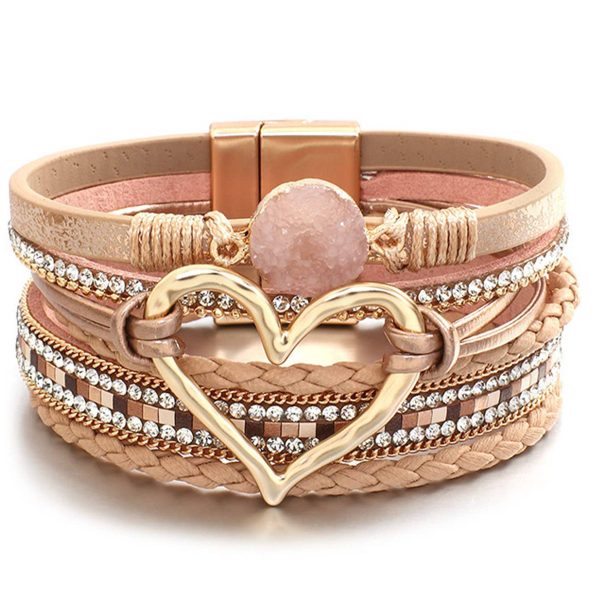 PU Hand-woven bracelet in multi-layered leather - Image 7