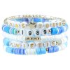 Plastic Stretch statement coloured letter beaded bracelet - Image 3
