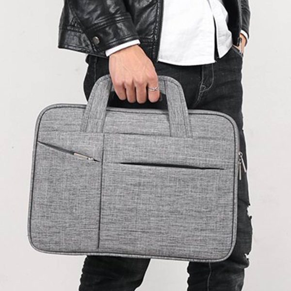 Canvas Laptop Bag 15.6 Inch Briefcase - Image 3