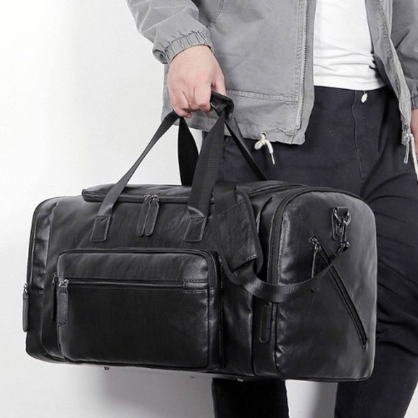 PU Leather Travel Duffel Bag - Image 3