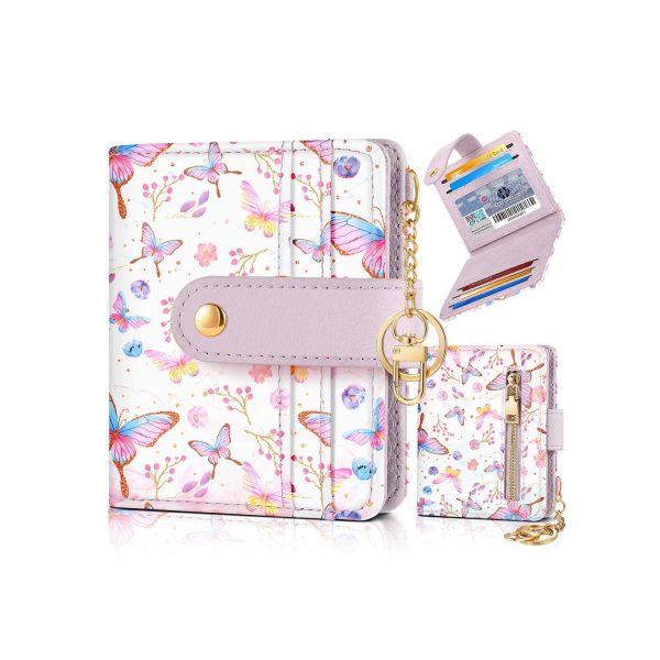 Women Portable Durable Thin Cute RFID Leather Wallet - Image 2
