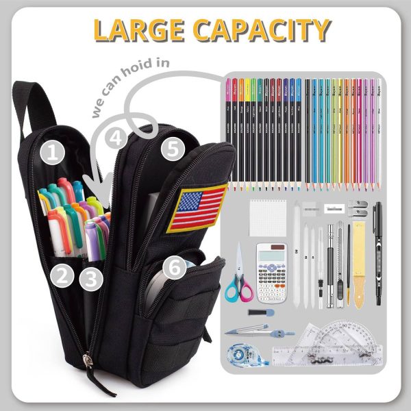 Large Capacity Canvas Pencil Storage Bag - Image 6