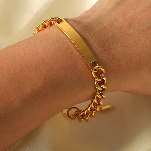 Stainless Steel Hip-hop style gold-plated bracelet - Image 3