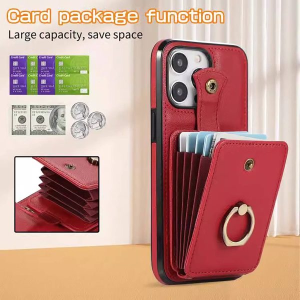 PU Leather Crossbody Phone Case w/ Wallet and Stand - Image 10
