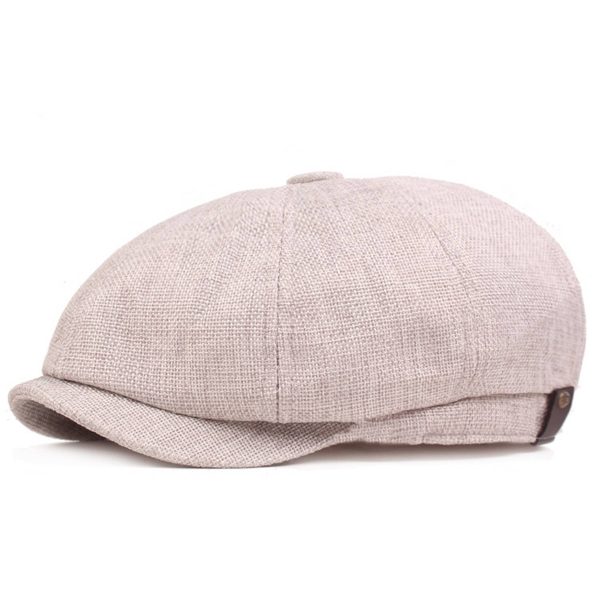 Men's Cotton and Linen Newsboy Cap - Image 4