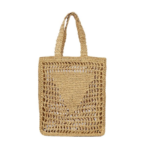 Spacious Crochet Beach Tote Bag – Straw & Mesh - Image 3