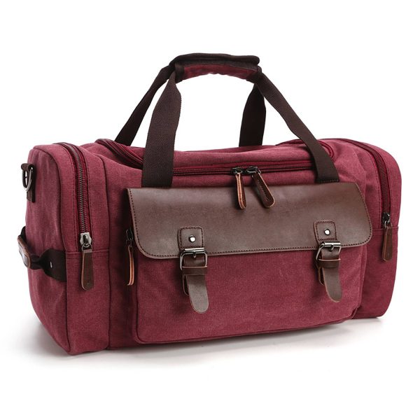 Vintage Canvas Large Travel Bag - Image 5