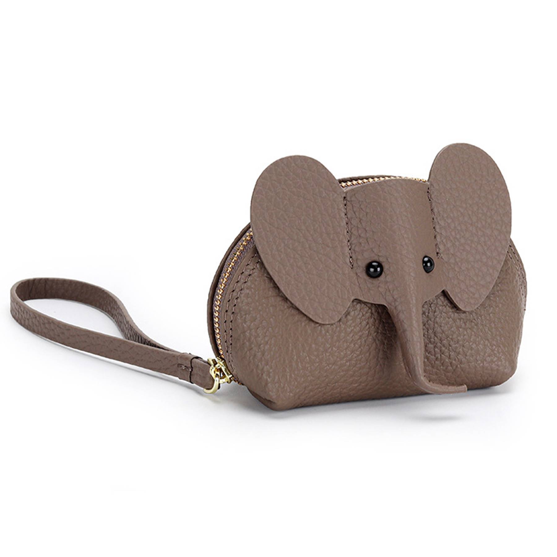 Genuine Leather Cartoon Elephant Mini Coin Purse Wallet - Image 2
