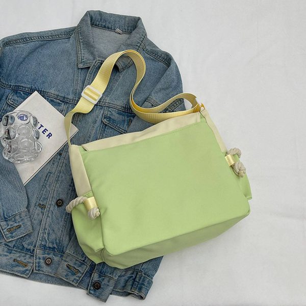 Lightweight Polyester Messenger Bag w/ Campus Style - Image 8
