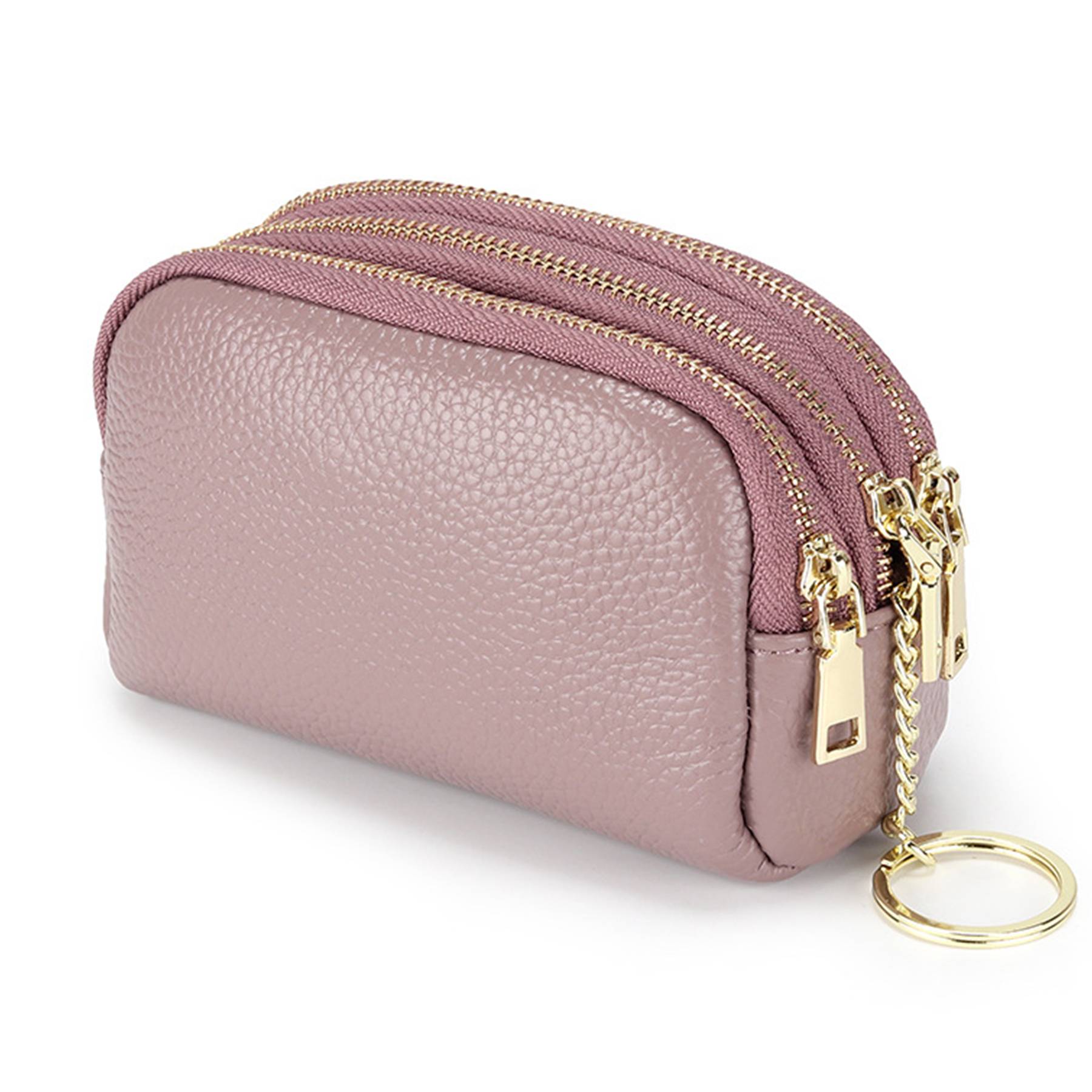 Genuine Leather Small multi-function key coin purse - Image 4