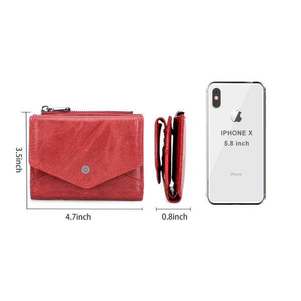 Genuine Leather RFID Anti-thief Zippered Wallet - Image 5