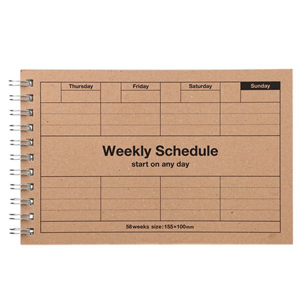 Weekly Schedule Notebook Paper Handbook For Office Matters