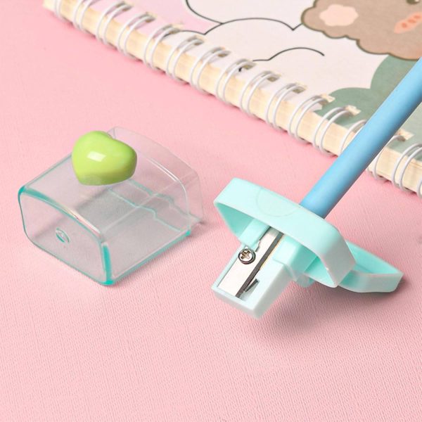 Cute Cartoon Pencil Sharpener with Lid for Kids – Manual - Image 6