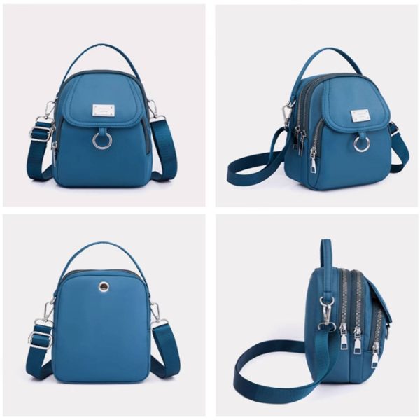 Lightweight Compact Oxford Crossbody Bag w/ Large Capacity - Image 8