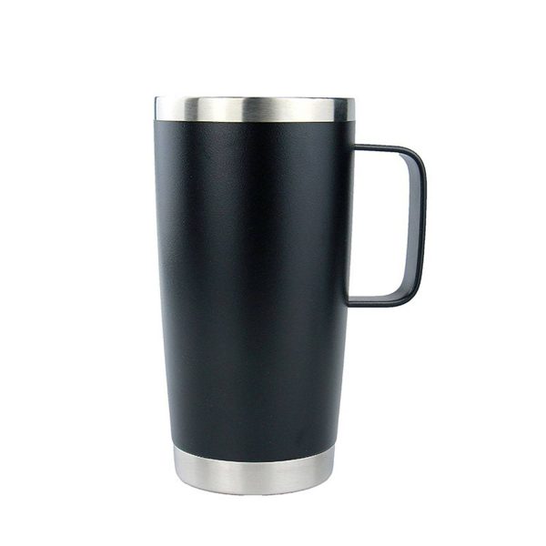 20oz Stainless Steel Insulated Coffee Tumbler w/ Handle - Image 3