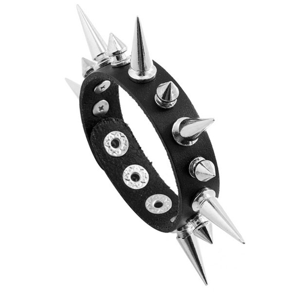 PU Punk style rivet spike bracelet