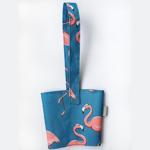 Drink Cup Sleeve Handle Carry Strap with Integrated Straw - Image 2